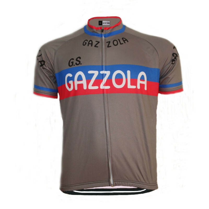 Retro Gazzola Ciclismo Jersey Ciclismo Manga Corta Camisetas Prendas para el torso Bicicleta Jersey