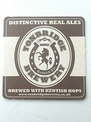 Vintage TONBRIDGE BRAUEREI ~ REAL ALES Cat No'01 Bierdeckel / Untersetzer
