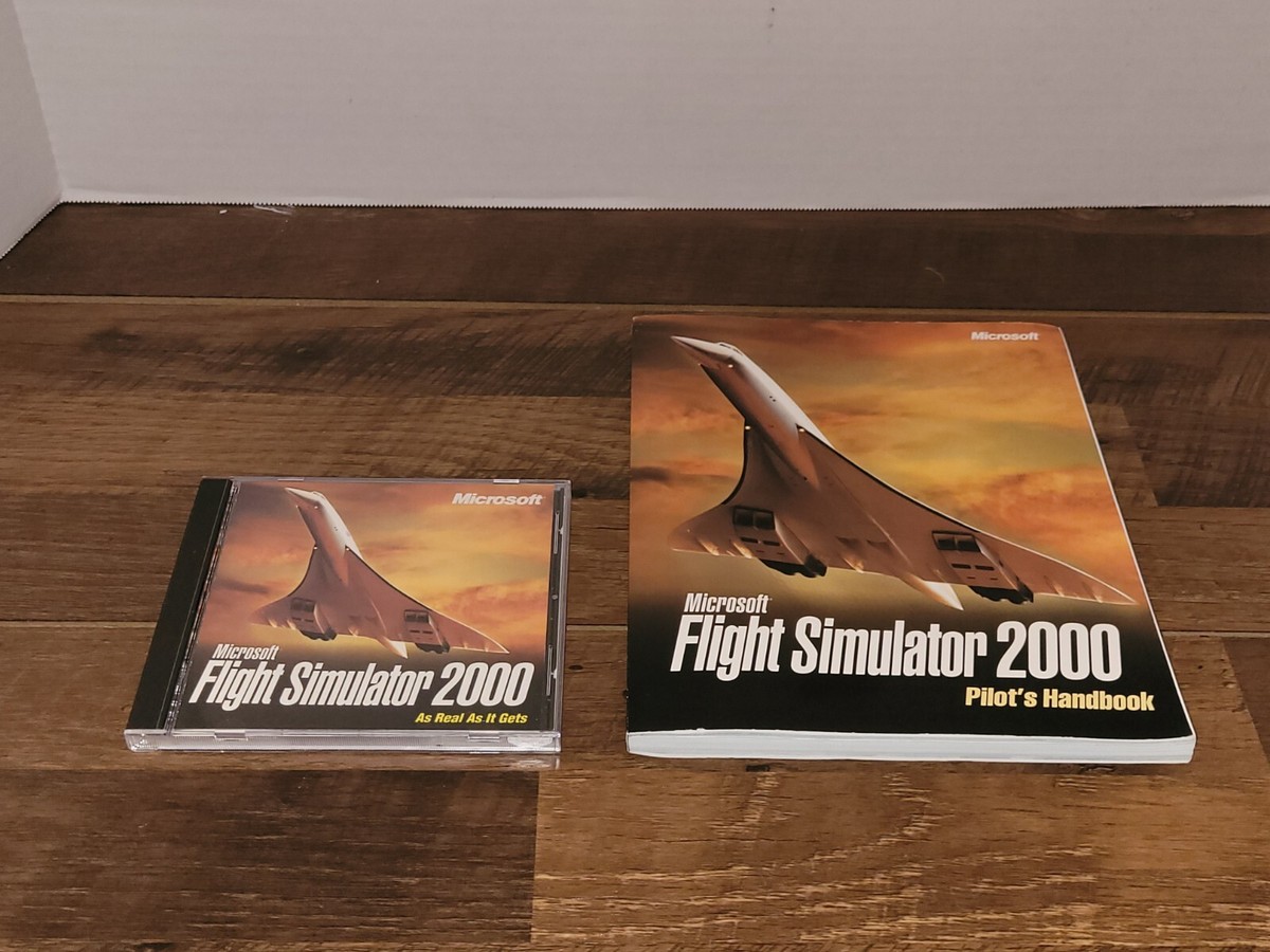 Microsoft Flight Simulator 2000 (PC, 1999, 2 Disc) Game w/ CD Set