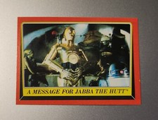 STAR WARS RETURN OF THE JEDI 1983 TOPPS TRADING CARD A MESSAGE FOR JABBA #17