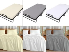 Cot Sheet 4 Piece 100% Cotton 8 Inch Deep Perfect for Rollaway Folding Guest Bed