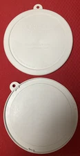 Set of 2 Corelle Replacement White Lids for 418-PC 18 oz 6 1/4" Cereal Soup Bowl