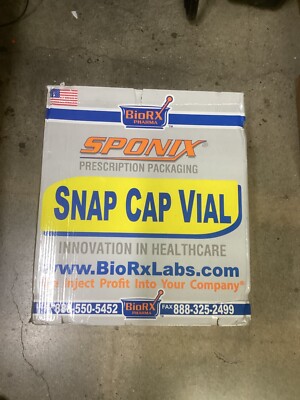 Sponix Biorx Pharma Pharmacy Vials with Snap Cap, Amber 06 Dram