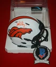 JOHN ELWAY DENVER BRONCOS signed Lunar Eclipse Mini Helmet Beckett COA 1