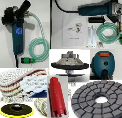 Wet Polisher Grinder 3/16'' Bevel Bullnose stone concrete marble core bit buffer