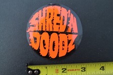 Shed N Doodz Shredding Neon Orange Black Skateboard V30B Vintage Surfing STICKER