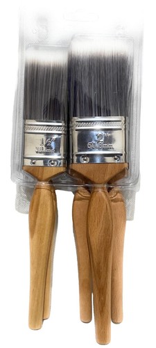 Harris Lynwood Platinum Brush set 13191 Wood Handle Synthetic Bristles 5 Brushes - Picture 7 of 9