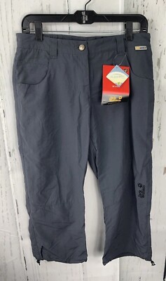 Jack Wolfskin S Grey Accelerate Pull On Zip Pockets Cali Pants h22