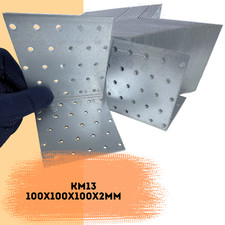 Angle Brackets - Galvanised Steel Corner Mounting - DIY KM13 100x100x100x2mm