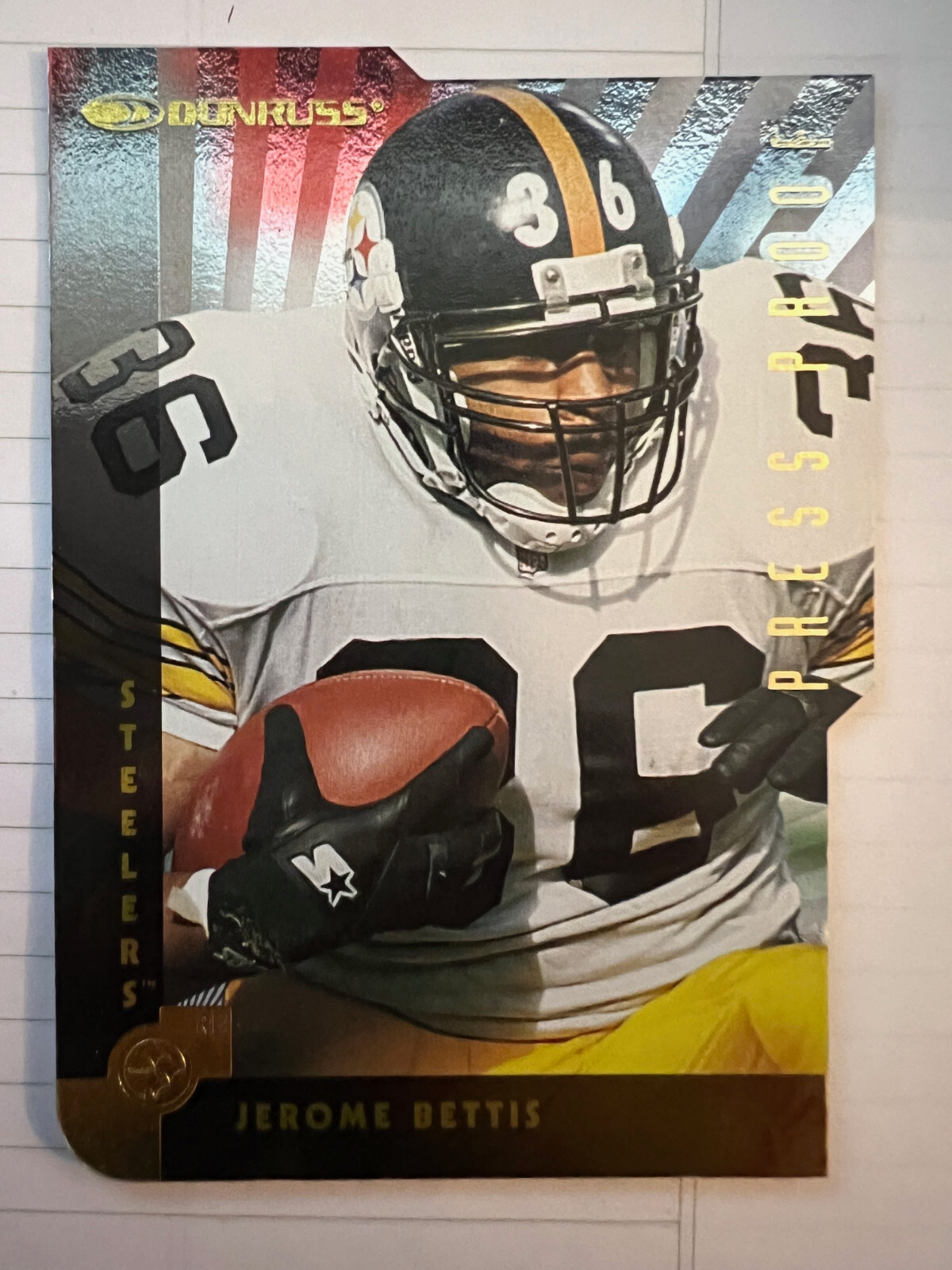 JEROME BETTIS 1997 DONRUSS PRESS PROOF GOLD DIE CUT SP  * 1/500 *  STEELERS HOF
