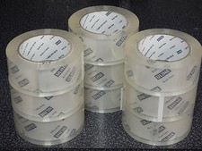 Uline Quiet Tape 9 Rolls 2 Mil 2" x 110 yds/roll Clear Noiseless carton packing