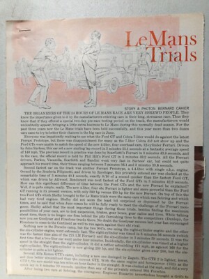 RacingArt200 Racing Article LE MANS Ferrari & Ford GT40 & Cobra Jul 1965 5 page