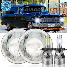 For Ford Falcon Sedan Delivery 1961-65 2pc 7 Round Led Headlight Halo Angel Eye For Ford Falcon Sedan Delivery 1961-65 2pc 7 Round Led Headlight Halo Angel Eye