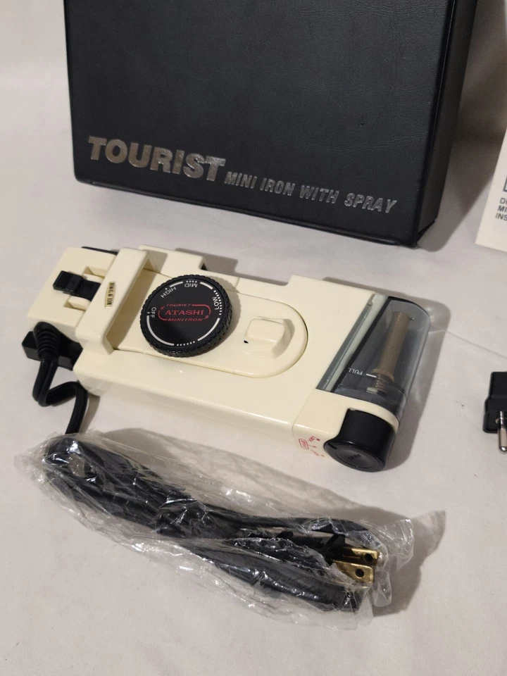 Vintage Portable Travel Atashi Tourist Mini Iron 120-240V-w/ Carry Case A-22 - Image 3 of 4