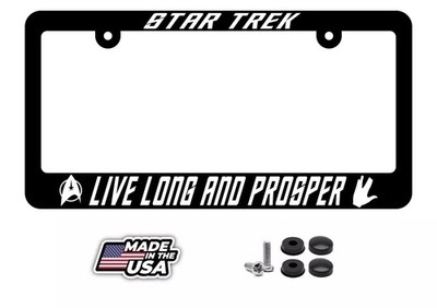 Star Trek Live Long and Prosper License Plate Frame Holder NEW Gift