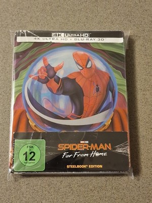 Spider-Man - Far From Home , Steelbook 4K UHD & 3D+ 2D Bluray , 3x Disc