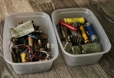 Job lot vintage Capacitors & Resistors Radio spares parts new & used Electronics