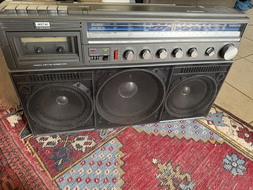 Vintage Magnovox D8443 PP Boombox AM/FM-SW Tape👎 ghettoblaster Clean