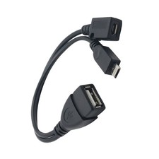 Reusable USB Micro Otg Adaptor Cable for Data Transfer Charging Black Color