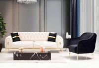 Chesterfield EdelstahlmöBel Luxus Sofagarnitur Dreisitzer Sitzgruppe