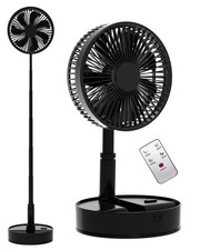 UN UNITEDTIME Foldable Fan Foldaway with Remote Control, 7200mAh Rechargeable...