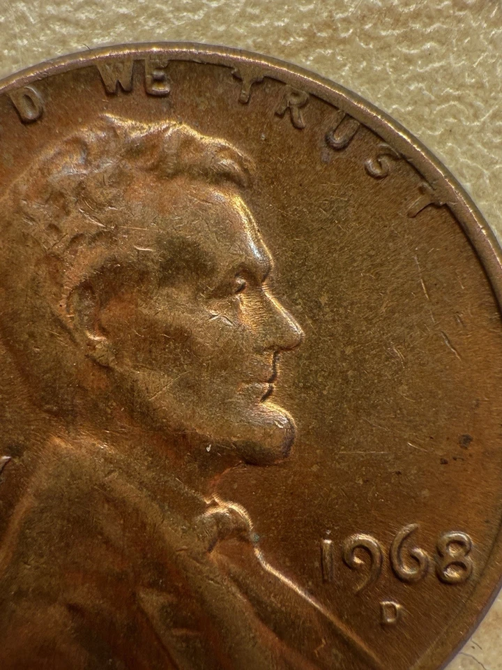 1968 D Lincoln Memorial Penny With Errors On Rim / Monument Errors! - Image 3 of 4