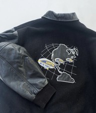Vintage Goodyear Varsity Letterman s Jacket By Identity Wool 90s Medium Black