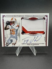 TEZ JOHNSON 2025 NATIONAL TREASURES #196 ROOKIE PATCH AUTO PURPLE RC /49