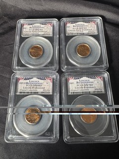 LOT FOUR (4) 2009 S 1C Lincoln Bicentennial Cents PCGS SP67RD AND SP68RD SATIN!