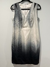 Tahari Dress Womens 10 Mesh Inset Workwear Party Knee Length Lined Art to Wear