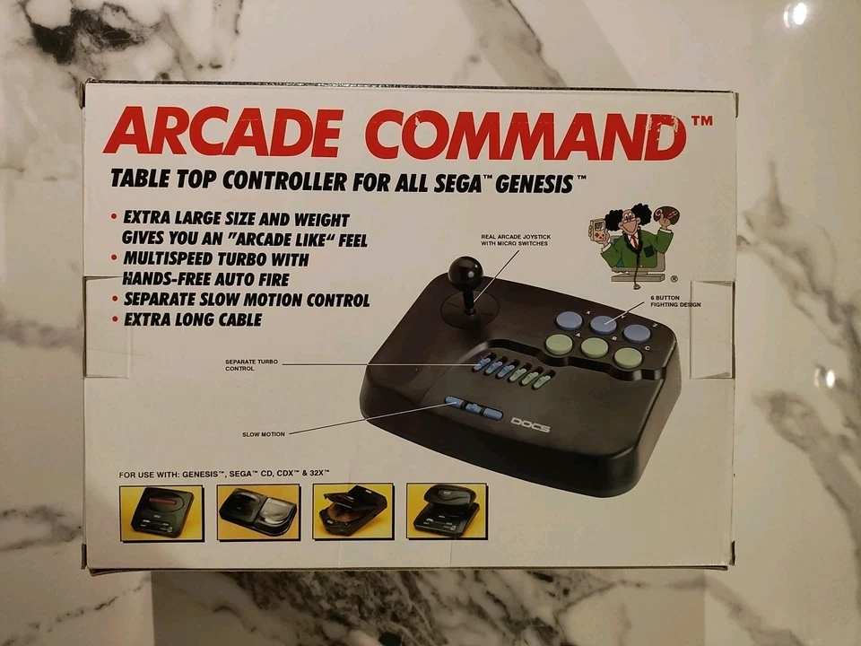 Doc's 6 Buttons Gamepad Arcade Stick Command For Sega Genesis - Image 2 of 2