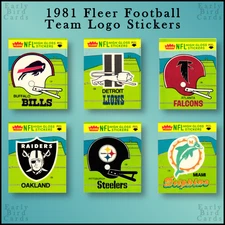1981 Fleer NFL Team Action Football Stickers / Pick Your Cards / Buy4+ Save20%