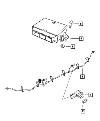 Genuine Mopar Rear Fascia Wiring 68085420AB