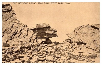 c1910 Keyhole Formation Longs Peak Trail Estes Park Colorado Vintage Postcard