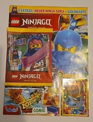 Lego Ninjago Magazin Nr. 108 mit Minifigur Sora (neu) und Karte