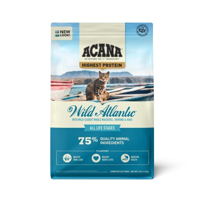 Highest Protein Dry Cat Food, Wild Atlantic, Grain Free Saltwater Fish With F...