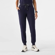 Women Zamora FIGS Technical Collection Navy Blue Jogger Scrub Pants Size XS/T