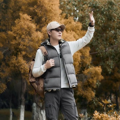 Men's Outdoor High-quality Comfortable Fashionable Trendy Warm Cotton Vest Winte