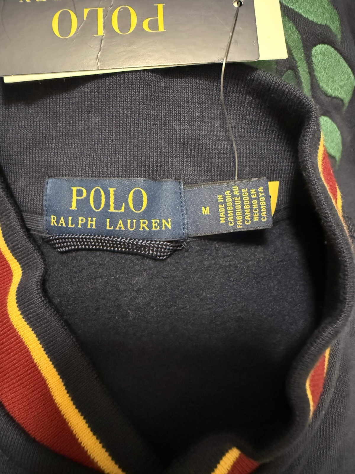 Polo Ralph Lauren Uomo Big Pony Logo Blu Cotone Varsity Baseball Giacca Cappotto M