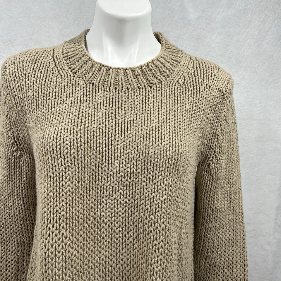 MICHAEL KORS Women's Oversized Hemp Blend Knit Long Bell Sleeve Sweater Small Foto 2 de 4