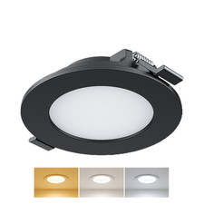 LED recessed spot black 3W 68mm 3CCT switchable ceiling spotlight recessed spot