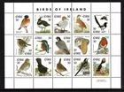 MNH   1999    BIRDS PHOSPHOR FRAME BLOCK OF 15 X 30p