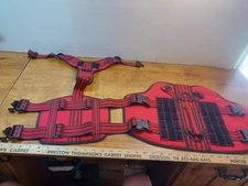 ICEFANG Red GN3 Tactical Dog Harness w/6X Buckle Dog Molle Vest w/Handle Size M