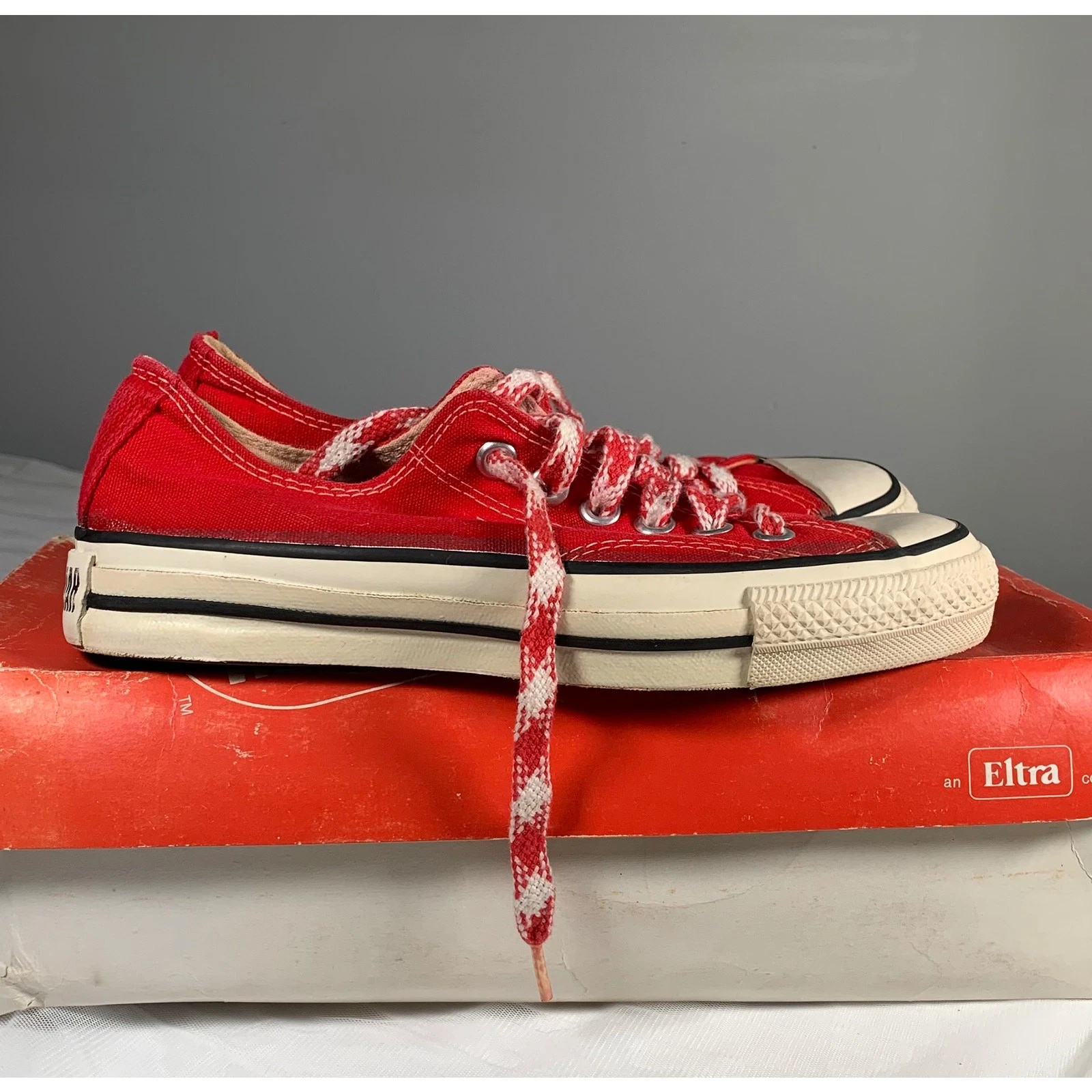 Vintage Converse All Star Basketball Uomo Pro Oxford Rosso 1 9102 NOS in scatola taglia 7