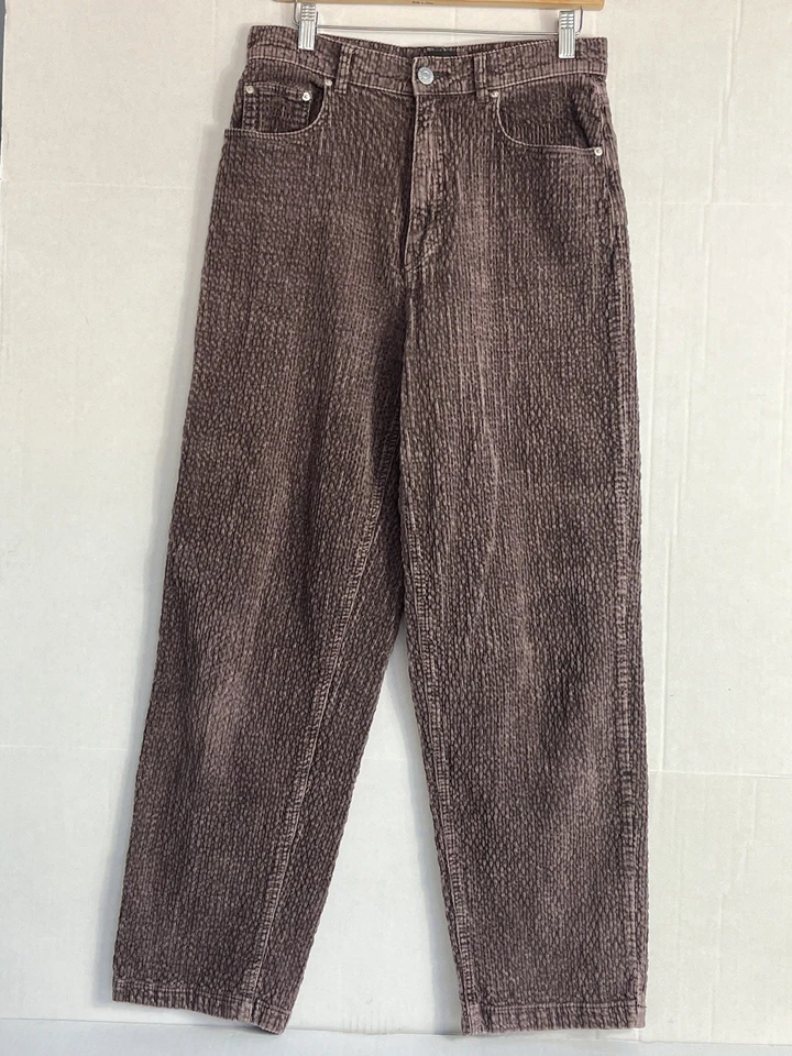 Pantalones de pana BDG Urban Outfitters para mujer holgados de tiro alto marrón talla 30 Foto 3 de 4