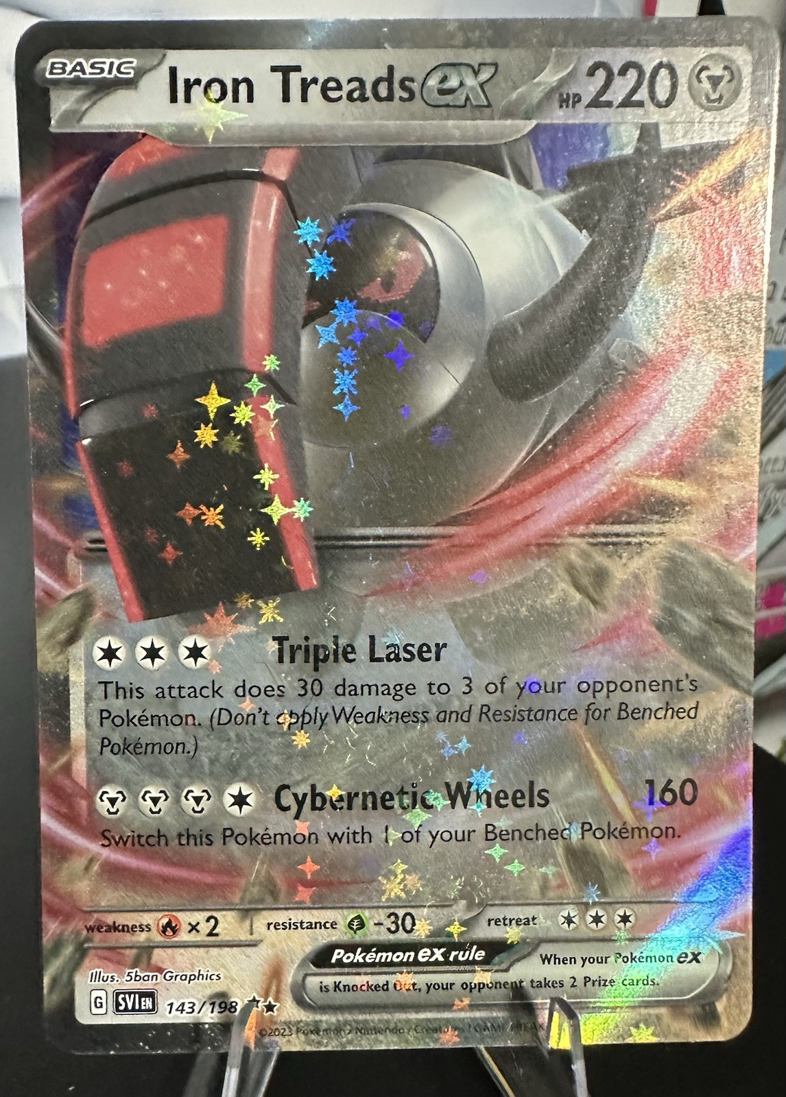 Iron Treads ex 143/198 SV01: Scarlet & Violet Base Set Holo NM Pokemon TCG