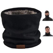 Elegant Two-Ply Fleece Neck Warmer Essential for Skiing Outdoor Adventures