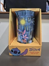 Disney Stitch Plastic Pitcher 101 oz. and Cup Set 4 Cups