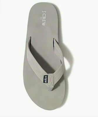 J CREW Men's Size 8 Gray Flip Flops Sandals New