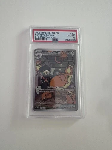 2025 POKEMON DRI EN-DESTINED RIVALS #202 TEAM ROCKET'S RATICATE PSA 10